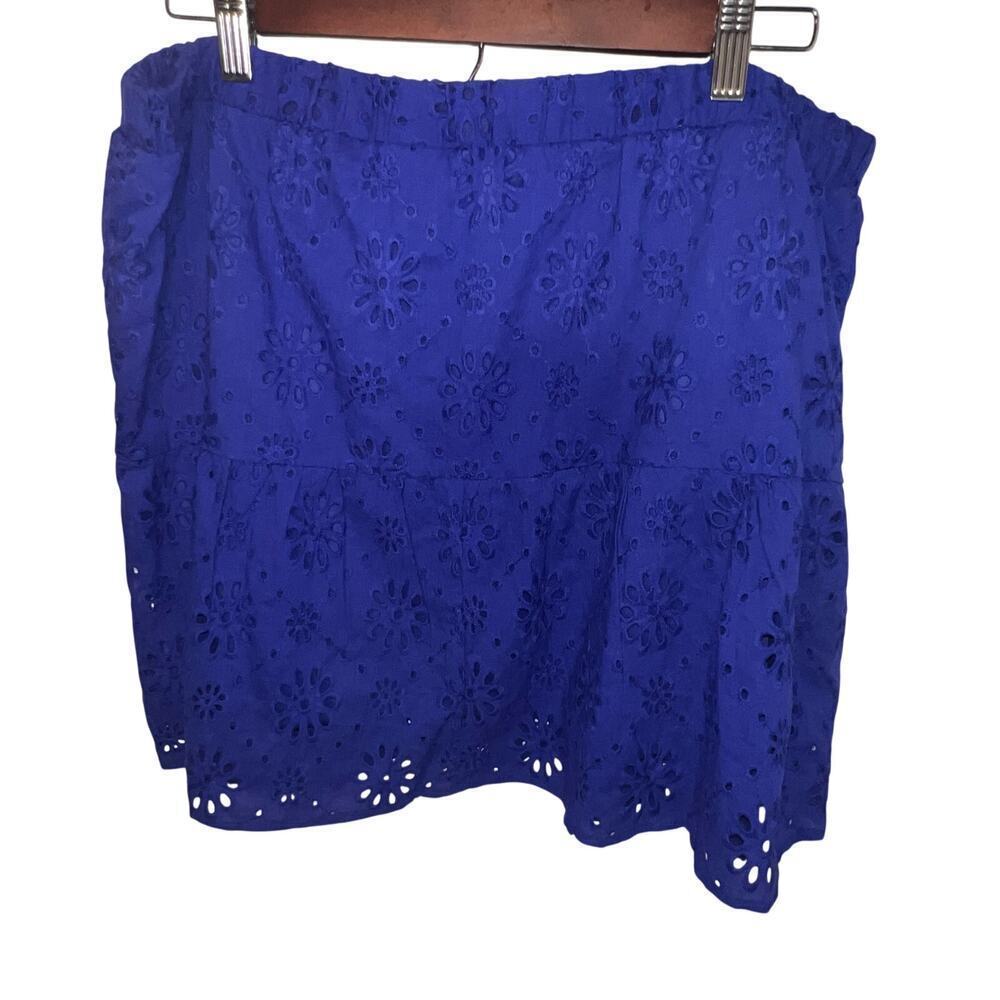 Celebrity Pink XXL eyelet blue lined stretchy Y2K, summer beachβ mini skirt οΏΌ